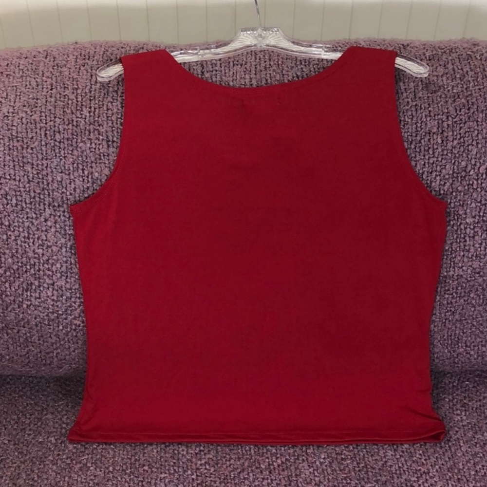 GRACE ELEMENTS Petite Mia Sleeveless Knit Top Clove Red PL New NWT - Picture 8 of 11
